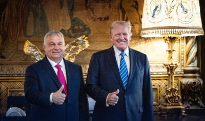 Viktor Orban s-a întâlnit cu Donald Trump la reședința din Florida a fostului președinte american. Sursa foto: Profimedia Images