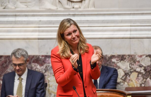 Yaël Braun-Pivet, preşedinta Adunării Naţionale. Sursa foto: Profimedia Images
