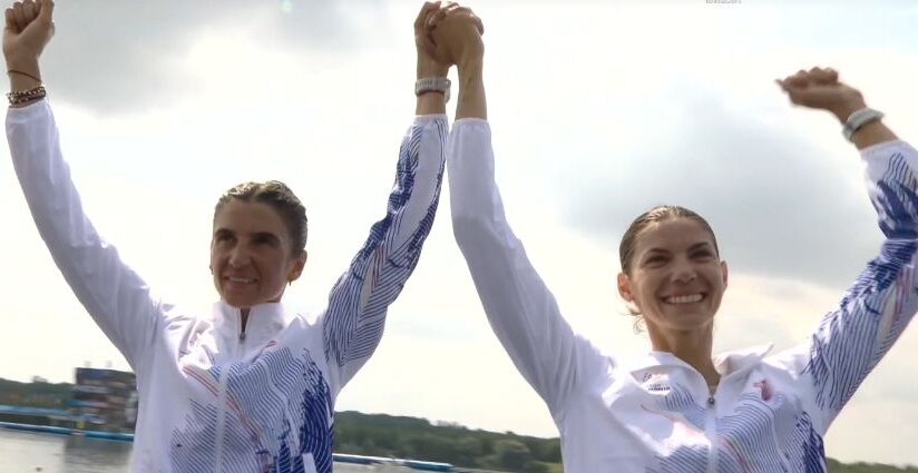 Gianina van Groningen (fostă Beleagă) şi Ionela Cozmiuc