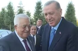 Mahmoud Abbas și Recep Tayyip Erdogan. Captură video