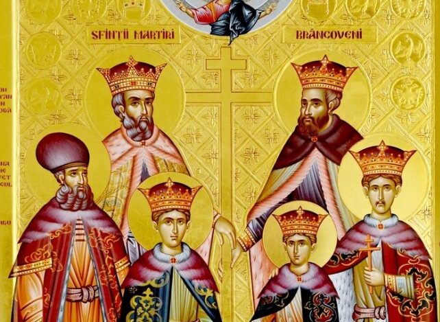 Constantin Brâncoveanu, cei patru fii ai săi: Constantin, Ştefan, Radu şi Matei, precum şi sfetnicul său, Ianache. Sursa foto: Basilica