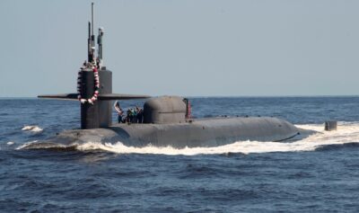 Submarin cu propulsie nucleară înarmat cu rachete de croazieră USS Georgia. Sursa foto: Profimedia Images