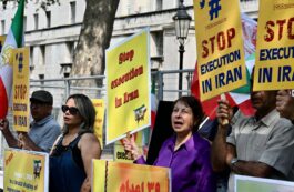 Protest în Londra față de execuțiile din Iran. Sursa foto: Profimedia Images
