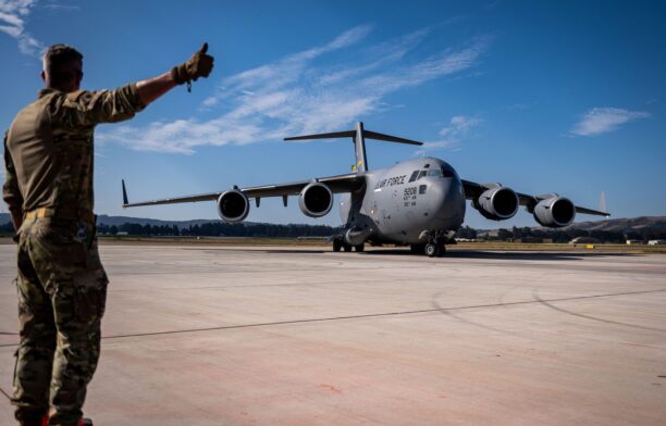 Avion C-17 Globemaster al forțelor aeriene americane. Sursa foto: Profimedia Images