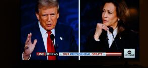 Dezbatere electorală SUA între Kamala Harris și Donald Trump. Sursa foto: Profimedia Images