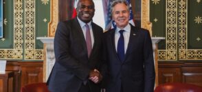 Ministrul de Externe britanic David Lammy și secretarul de stat american Antony Blinken. Sursa foto: Profimedia Images