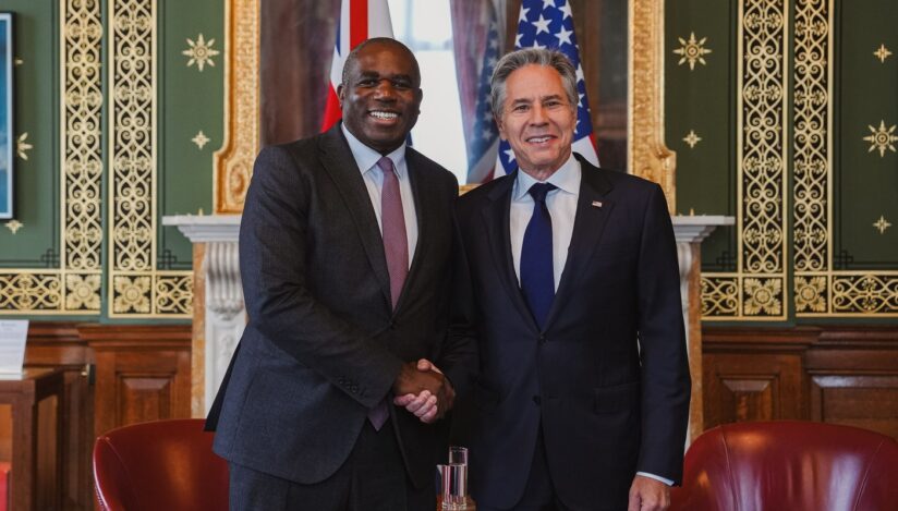 Ministrul de Externe britanic David Lammy și secretarul de stat american Antony Blinken. Sursa foto: Profimedia Images