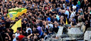 Funeralii în Liban pentru victimele exploziilor produse la pagere. Sursa foto: Profimedia Images