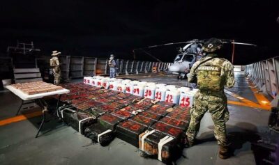 Captura uriașă de droguri / foto: Mexican Navy