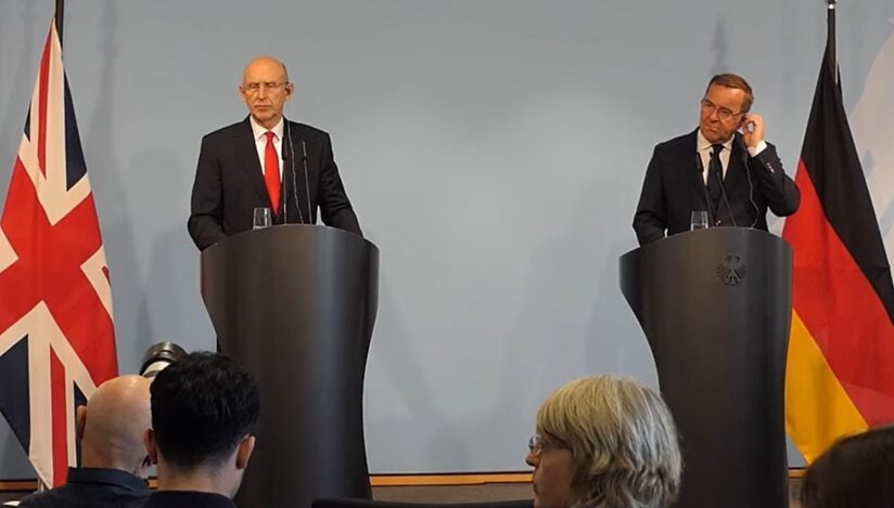 John Healey şi Boris Pistorius / captura video