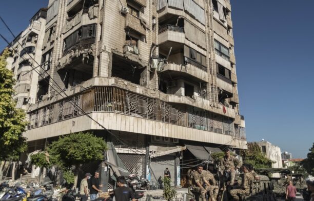 Centru Hezbollah din Beirut distrus în urma atacurilor israeliene. Sursa foto: Profimedia Images