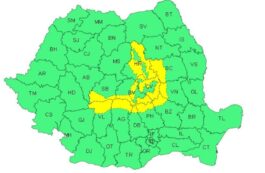 Avertizare meteorologică. Sursa: Agenția Națională de Meteorologie