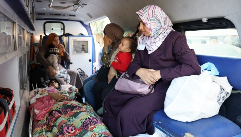 Pacienți din Fâșia Gaza. Sursa foto: Profimedia Images