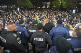 Protest la Teatrul Național din Sofia, Bulgaria. Sursa foto: Profimedia Images