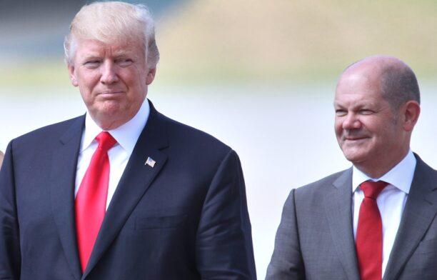 Donald Trump și Olaf Scholz. Sursa foto: Profimedia Images