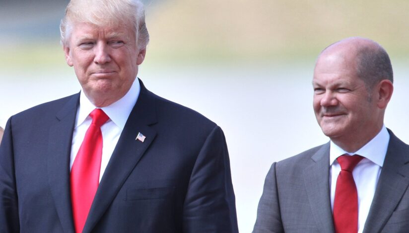 Donald Trump și Olaf Scholz. Sursa foto: Profimedia Images