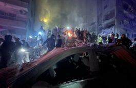 Clădire din Beirut atacată de forțele isreliene. Sursa foto: Profimedia Images