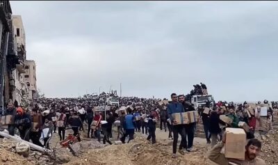 Ajutoare Gaza / captura video