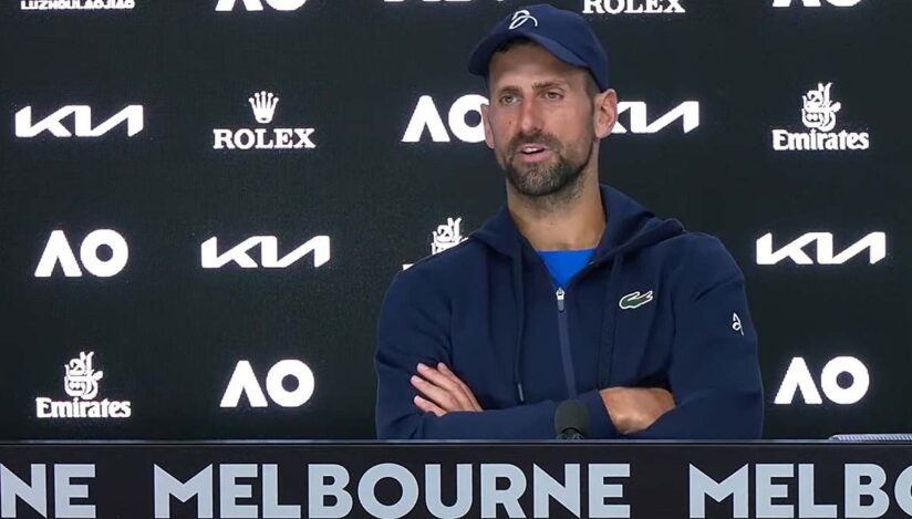 Novak Djokovic, conferință de presă / captura video