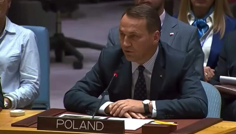 Ministrul de externe polonez, Radoslaw Sikorski / captura video