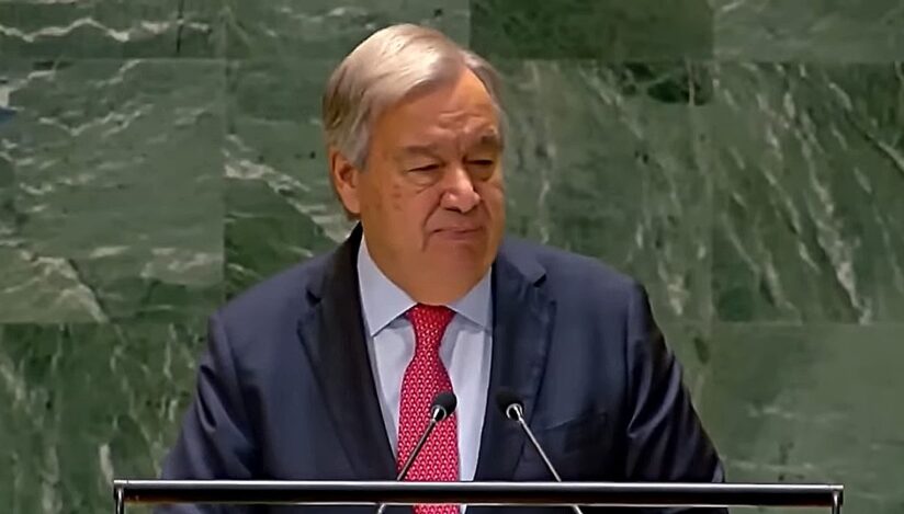 Secretarul general al ONU, Antonio Guterres / captura video