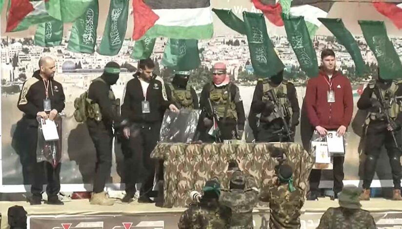 Eliberare ostatici israelieni / captura video