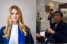 Judecătoarea CPI Iulia Motoc și fostul președinte al Filipinelor Rodrigo Duterte