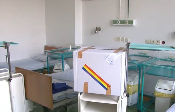 Urna mobila în spital / captura video