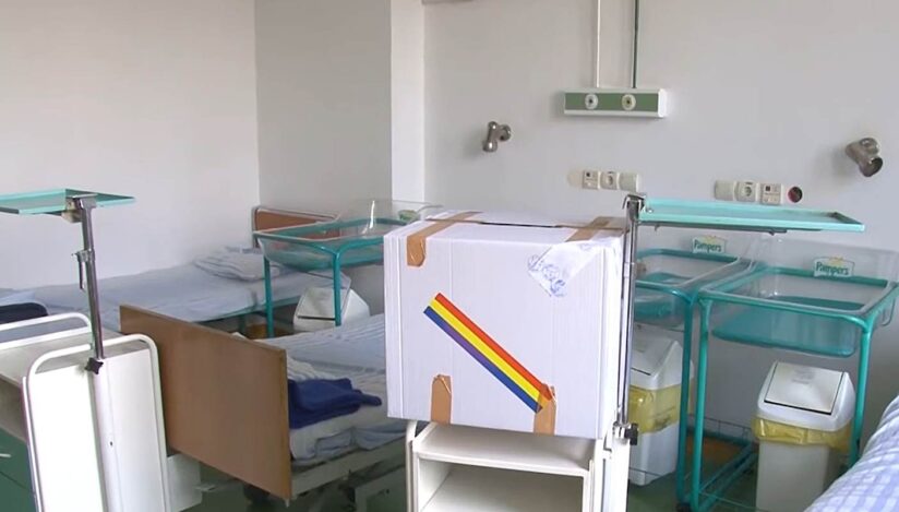 Urna mobila în spital / captura video