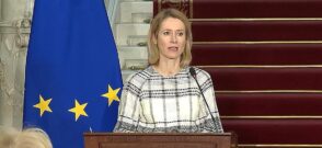 Şefa diplomaţiei europene, estona Kaja Kallas / captura video