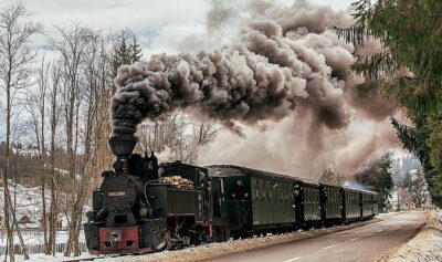Mocănița, iarna. foto Eliezer Tătar, fotograf, Cluj-Napoca