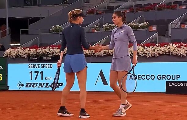 Sorana Cîrstea şi Ana Kalinskaia, Madrid / captura video