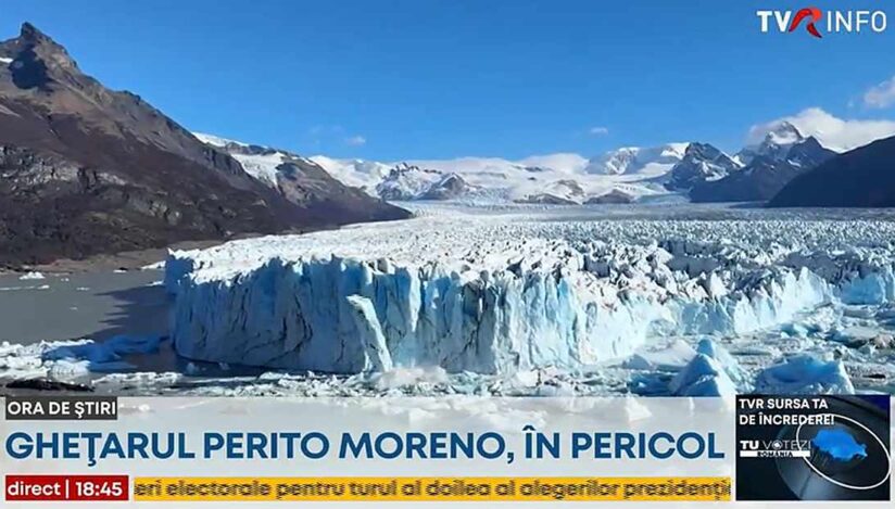 Ghețarul Perito Moreno din Argentina, în pericol. Este fără precedent dimensiunea blocurilor care se prăbușesc în mare