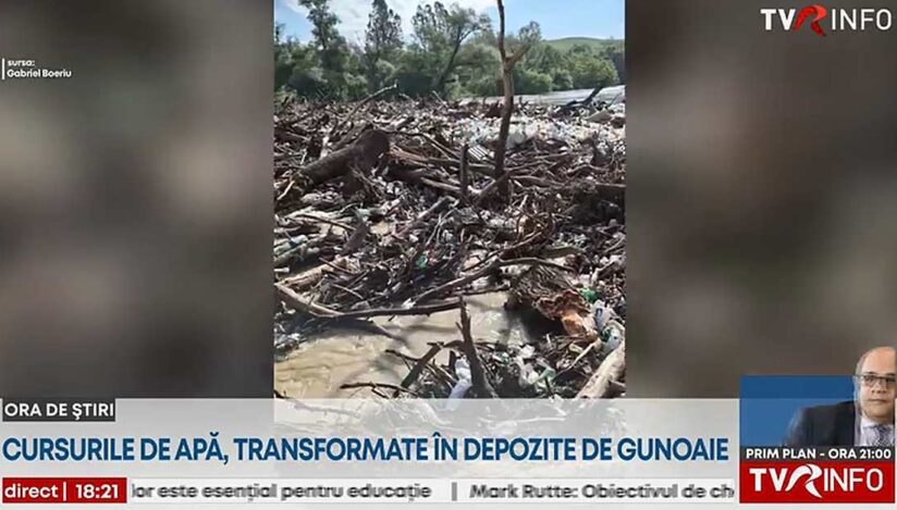 Cursurile de apă ajung canale de deversare a mizeriei celor care locuiesc pe malurile lor