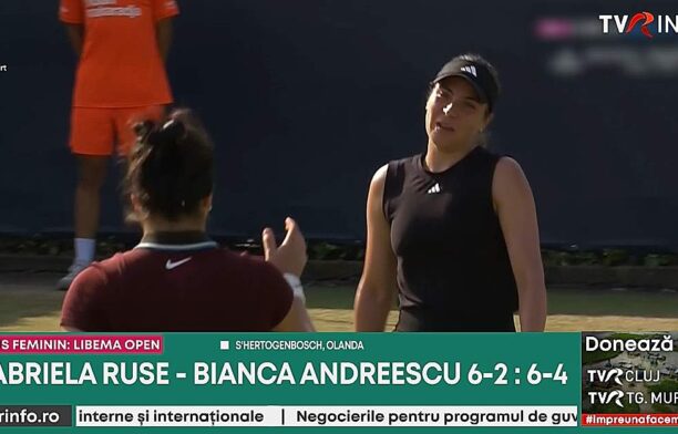 Gabriela Ruse a învins-o pe Bianca Andreescu / captura video