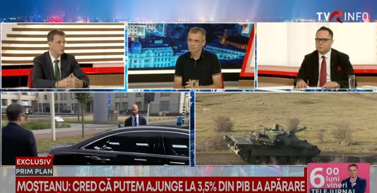 Ministrul Ionuț Moșteanu, exclusiv la Prim Plan: Cred că putem să ajungem la 3,5 la sută din PIB la Apărare, să ne respectăm angajamentul față de parteneri