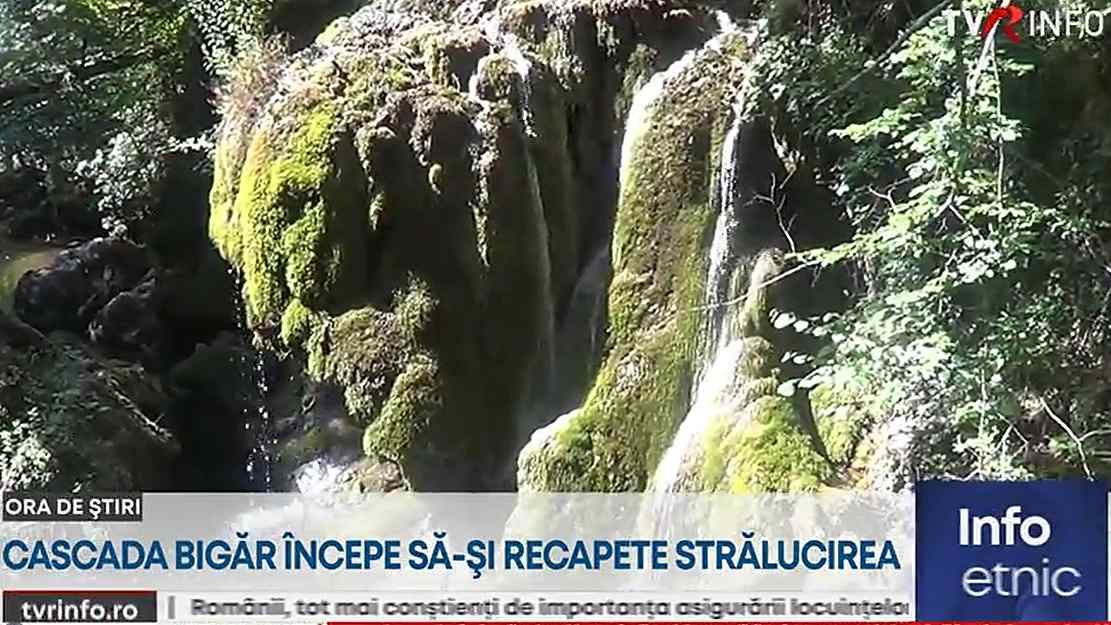 Cascada Bigăr începe să-și recapete strălucirea