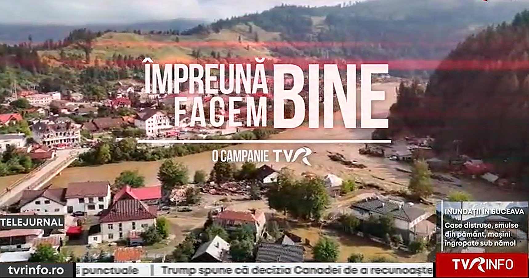 TVR reia campania ”Împreună facem bine”. Sprijin pentru cei aflați în suferință și un semn de solidaritate cu cei afectați de inundații