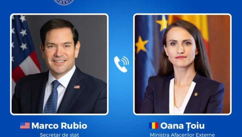 Convorbire telefonică între secretarul de stat american, Marco Rubio și ministrul român de Externe, Oana Țoiu, despre cooperarea bilaterală în domeniul apărării, energiei și combaterii migrației ilegale