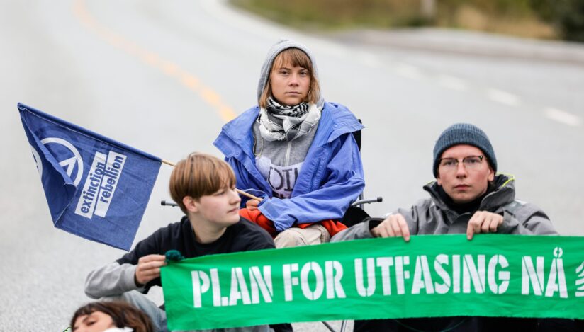 200 de ecologiști, printre care și Greta Thunberg, au blocat principala rafinărie din Norvegia