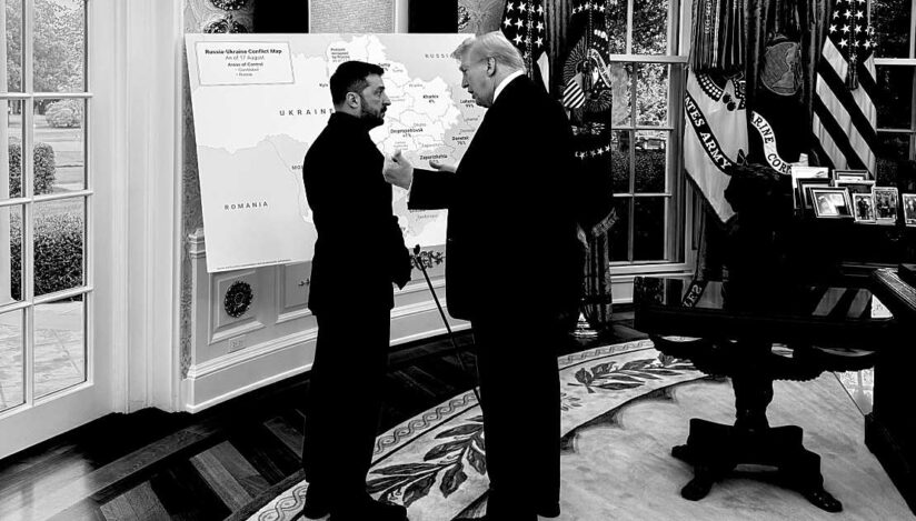 Zelenki i-a facut cadou lui Trump o crosă / X, Dan Scavino
