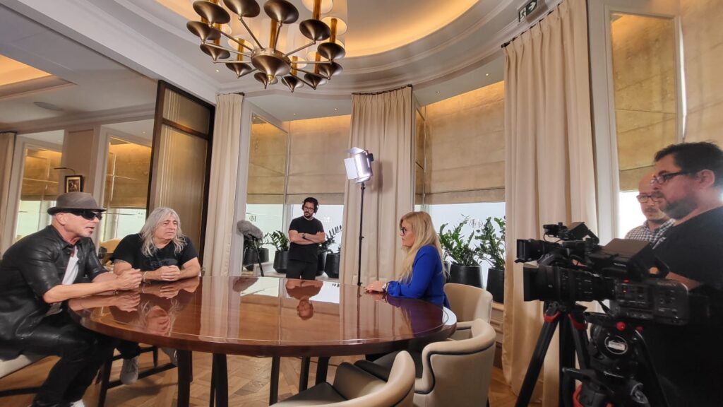 Interviu exclusiv la TVR cu Rudolf Schenker și Mikkey Dee de la Scorpions, realizat de Liana Stanciu. Legendara trupă concertează la București