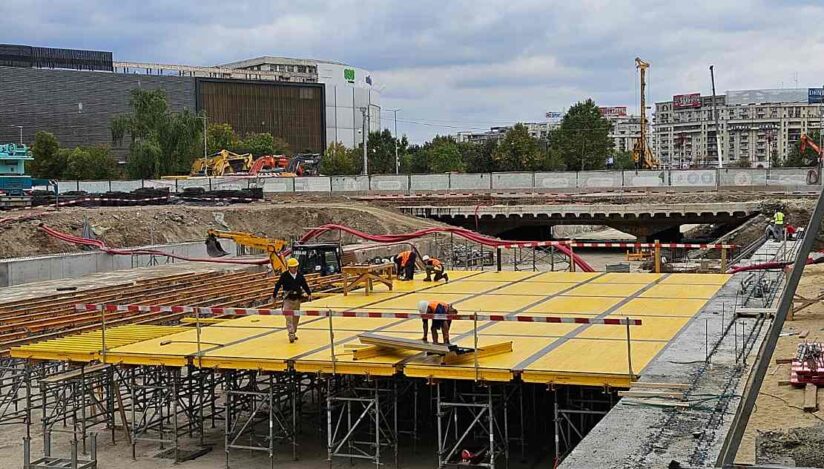 Lucrările la planşeul Unirii au ajuns la 25 la sută. Facturile neplătite sunt de 135 milioane de lei