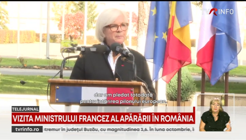 Ministrul francez al Forţelor Armate, Catherine Vautrin, la Sibiu: Franţa va rămâne cu numărul de militari în România stabilit deja în cadrul Alianţei