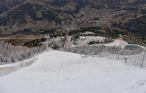 Zăpadă în Maramureș / captura video