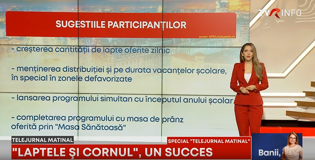 Românii vor ca programul „Laptele și cornul” să continue cu îmbunătățiri