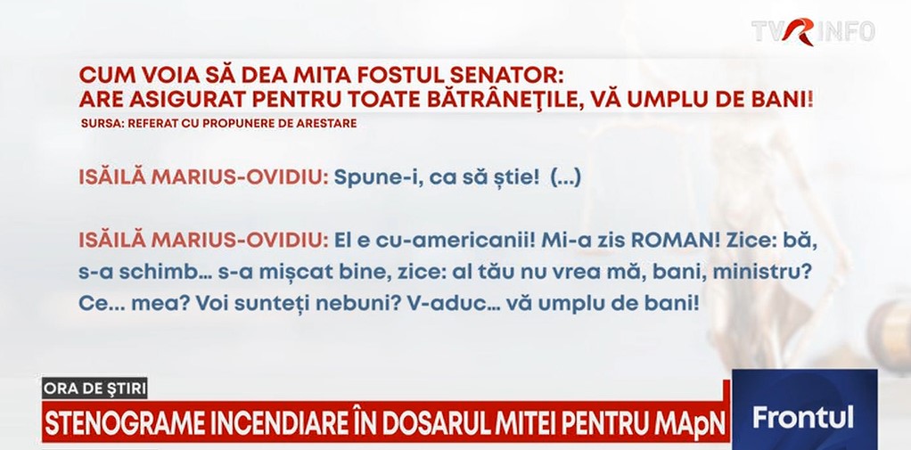 Stenograme incendiare în dosarul mitei pentru MApN. Fostul senator Marius Isăilă a oferit mită un milion de euro