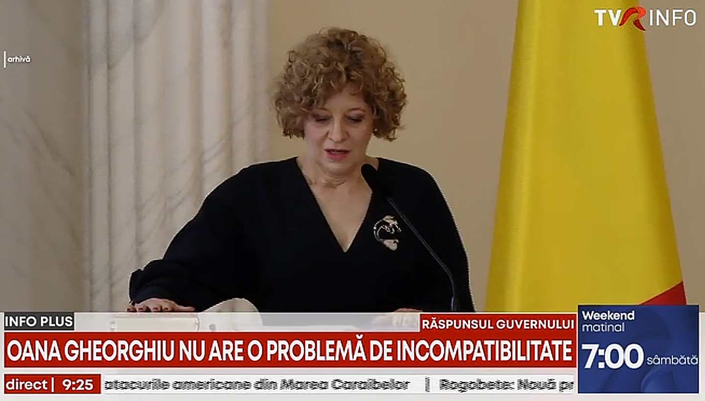 EXCLUSIV Guvernul României, răspuns pentru Știrile TVR legat de situația vicepremierului Oana Gheorghiu
