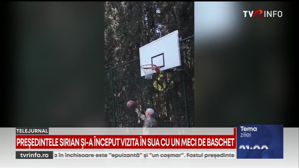 Imagini cu președintele Siriei, Ahmed al-Sharaa, în timp ce joacă baschet cu oficiali militari americani, virale pe Internet