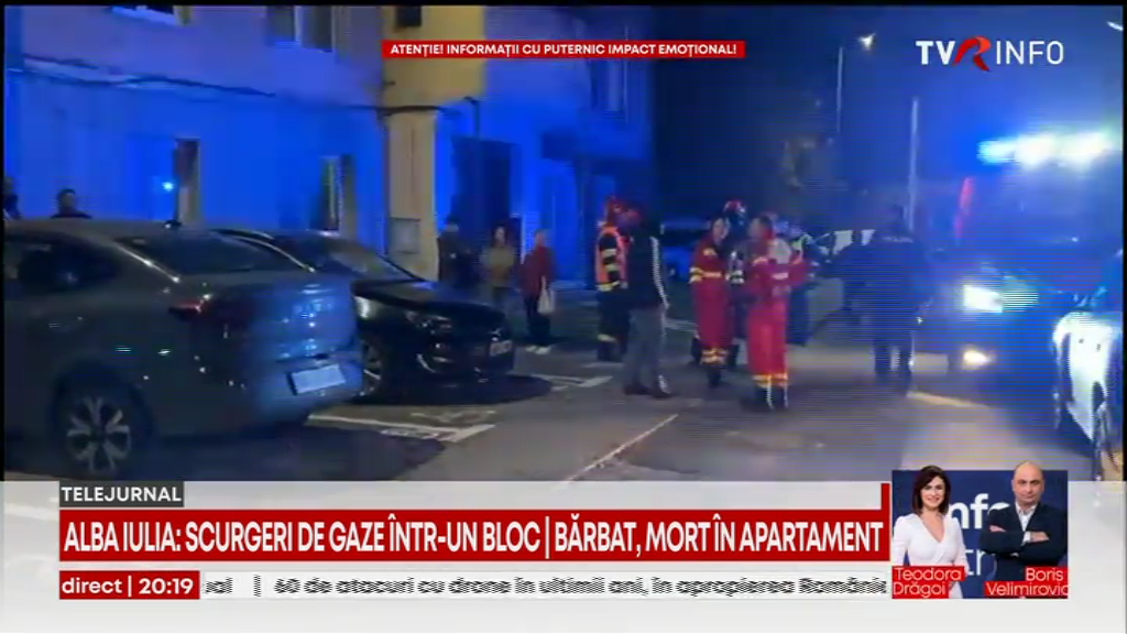 Scurgeri de gaze într-un bloc din Alba Iulia. Un bărbat, găsit mort în apartament